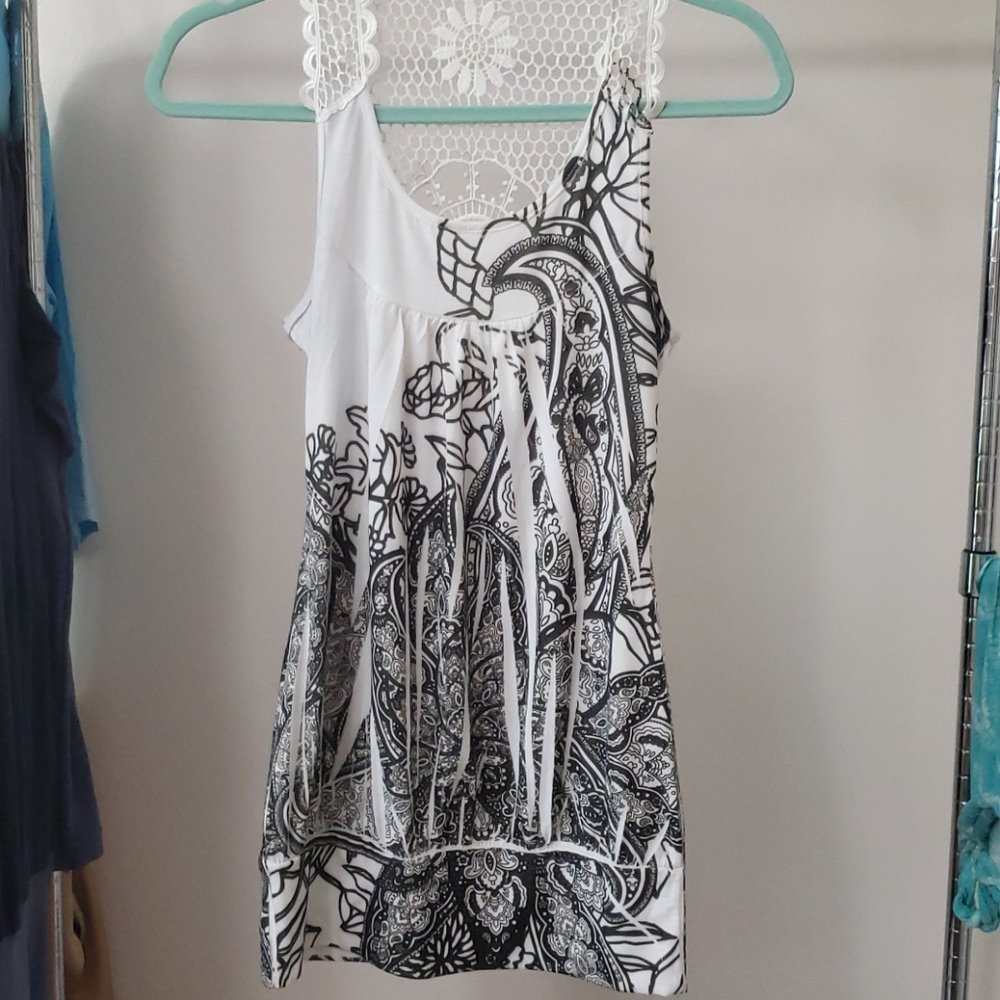 Black and white women's tank top.